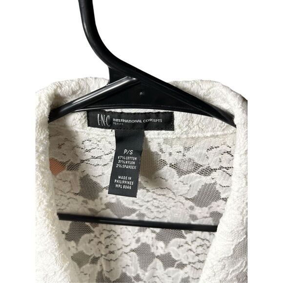 INC International Concepts White Lace Blazer Jacket Size PS - Picture 5 of 7